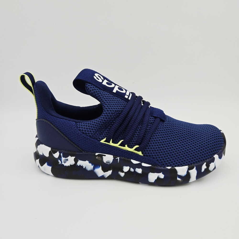 Adidas LITE RACER ADAPT 7.0 K Navy Blue Camo Sneakers Kid's JS4347  #A21